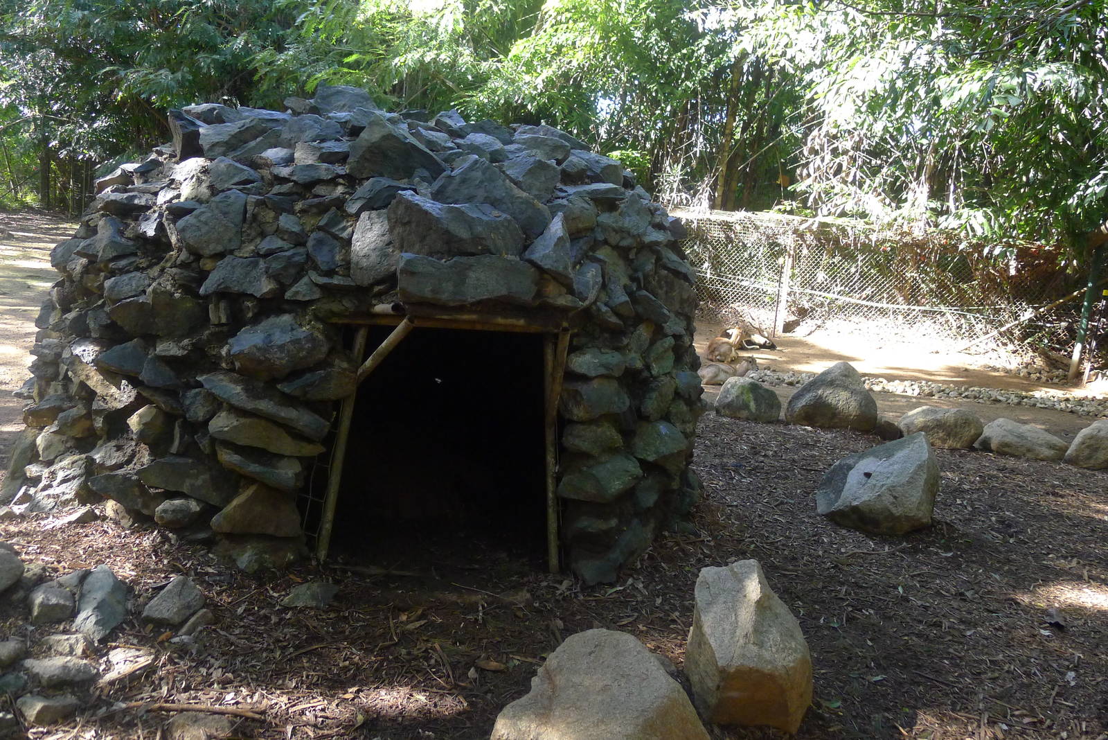 a bizarr Rock cave in the Blackbuck yard