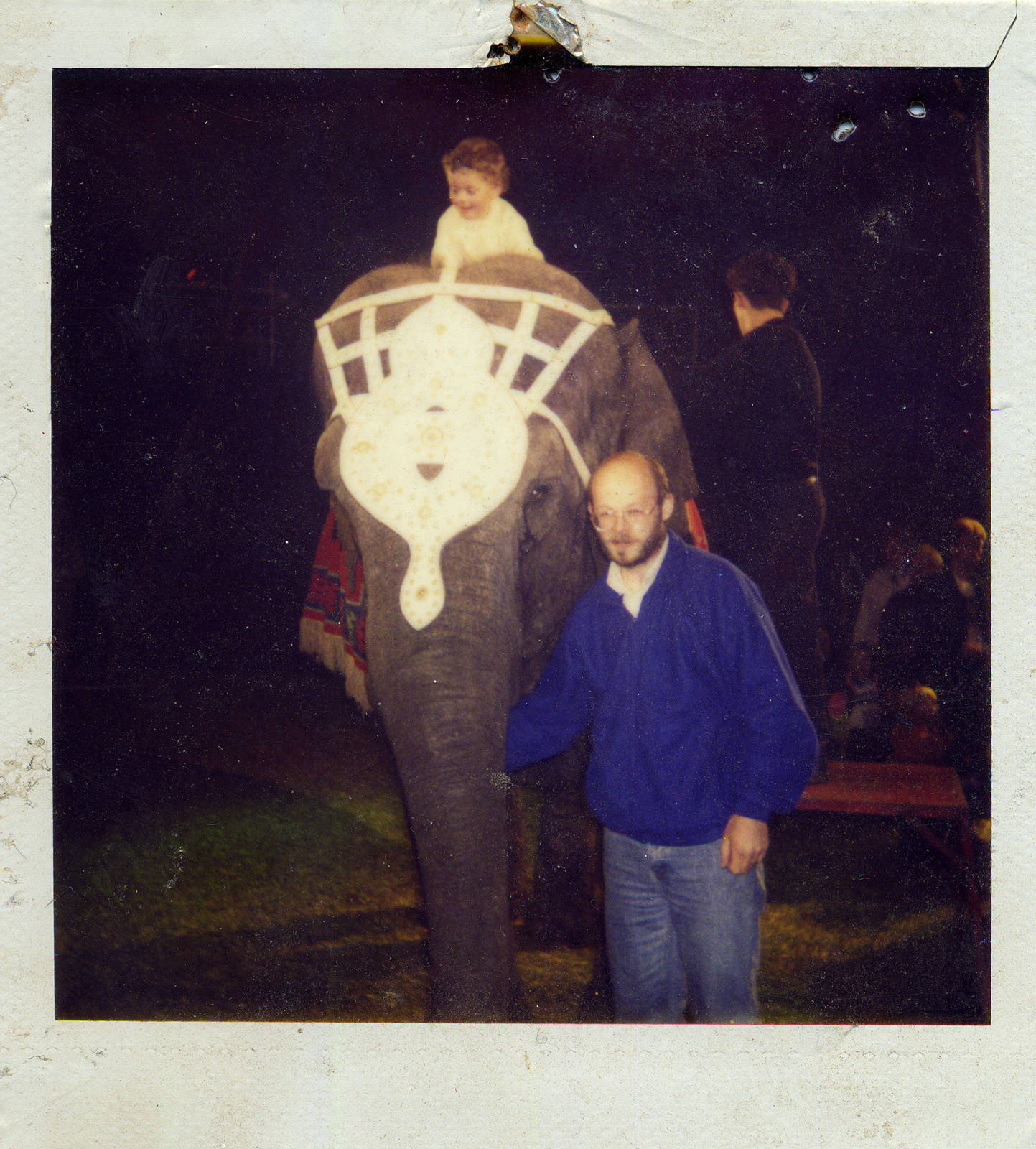 A circus elephant, my father and myself - Early 1990's
