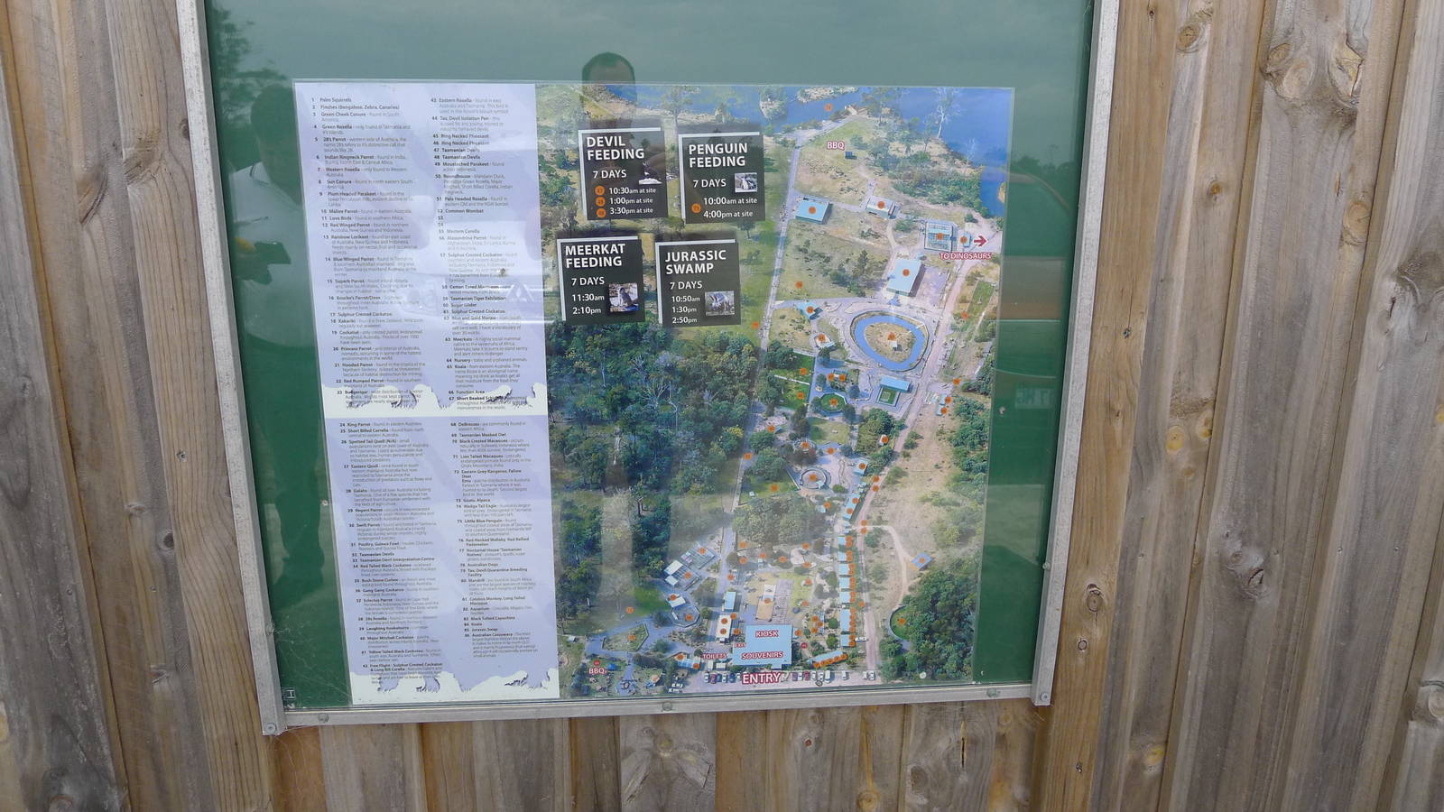 A map of the zoo outside the entrance