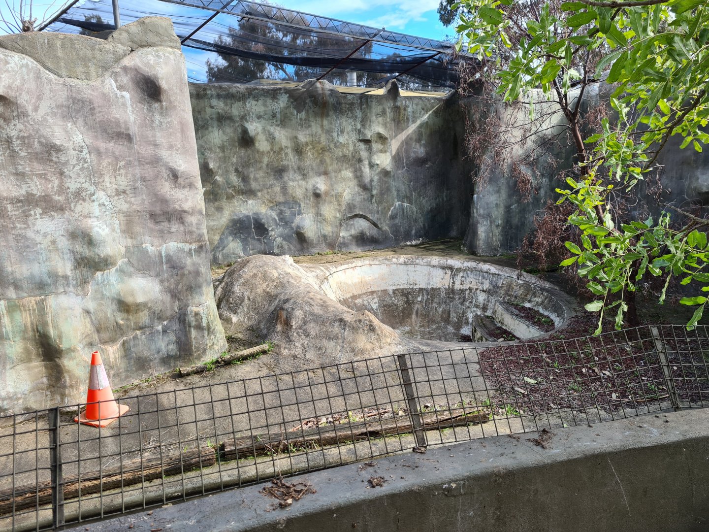 A portion of Adelaide Zoo's old Polar bear exhibit