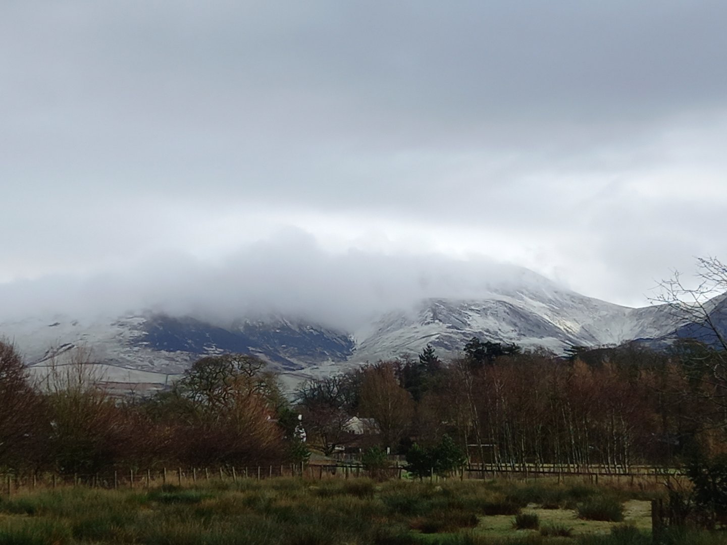 A view of the nearby mountains