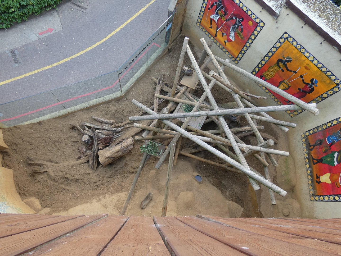Aardvark and Rock Hyrax outdoor enclosures from above
