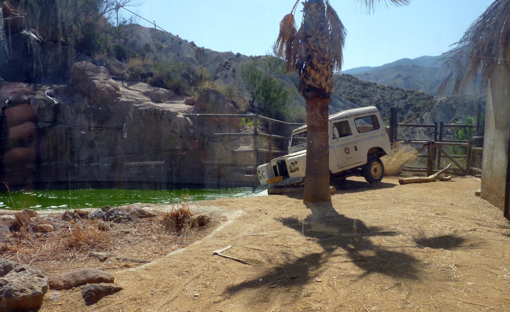 Abandoned car as decoration