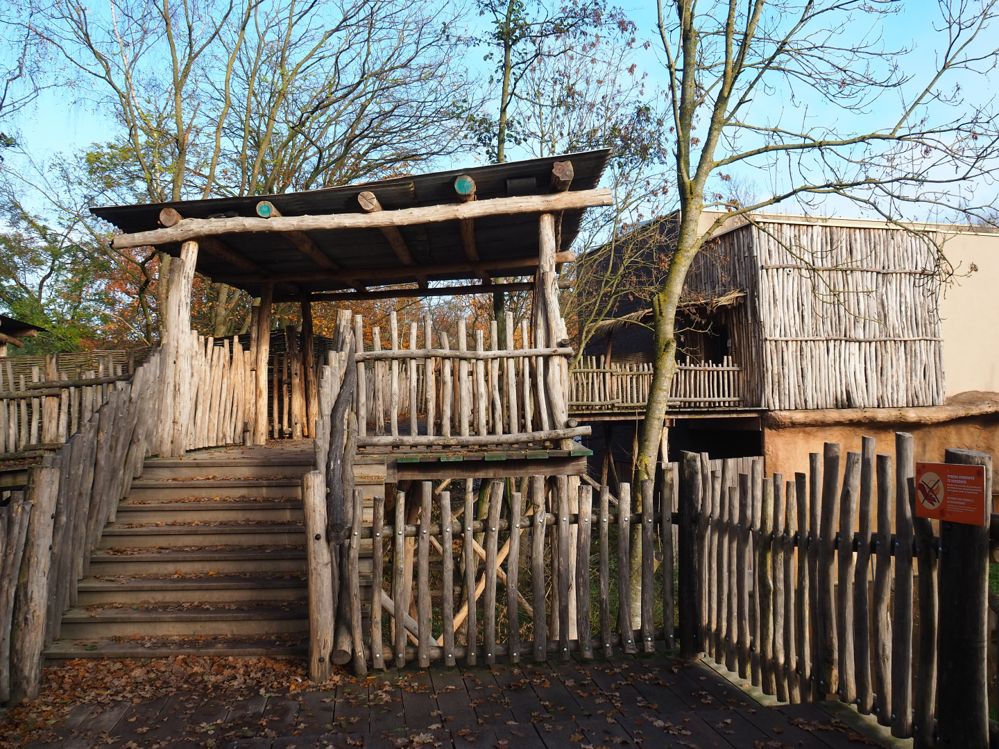 Access road to the bonobo house and bonobo viewing area, 2021-11-23