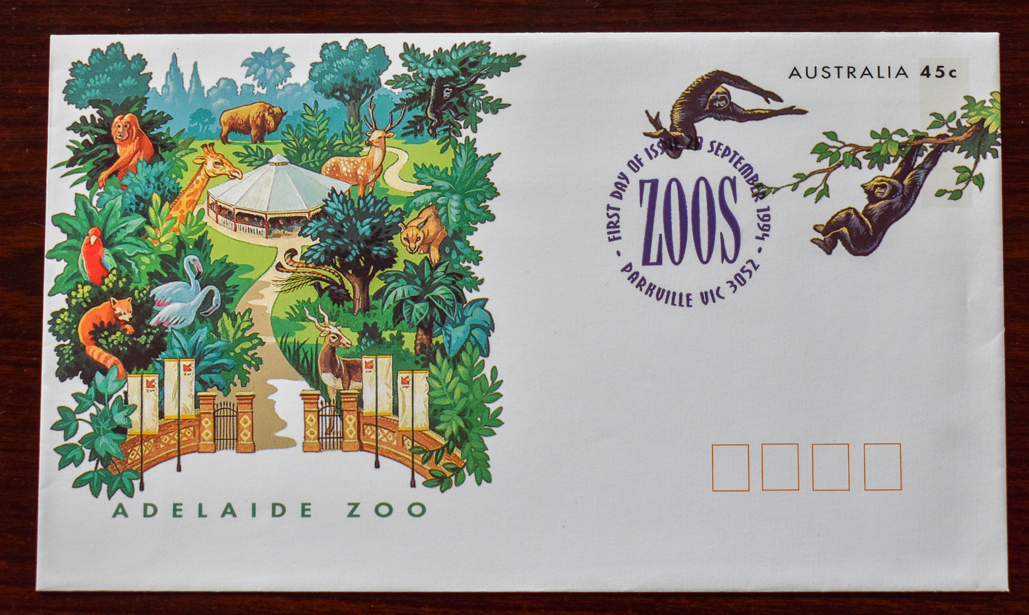 Adelaide Zoo (1994) - Pre-stamped Envelope