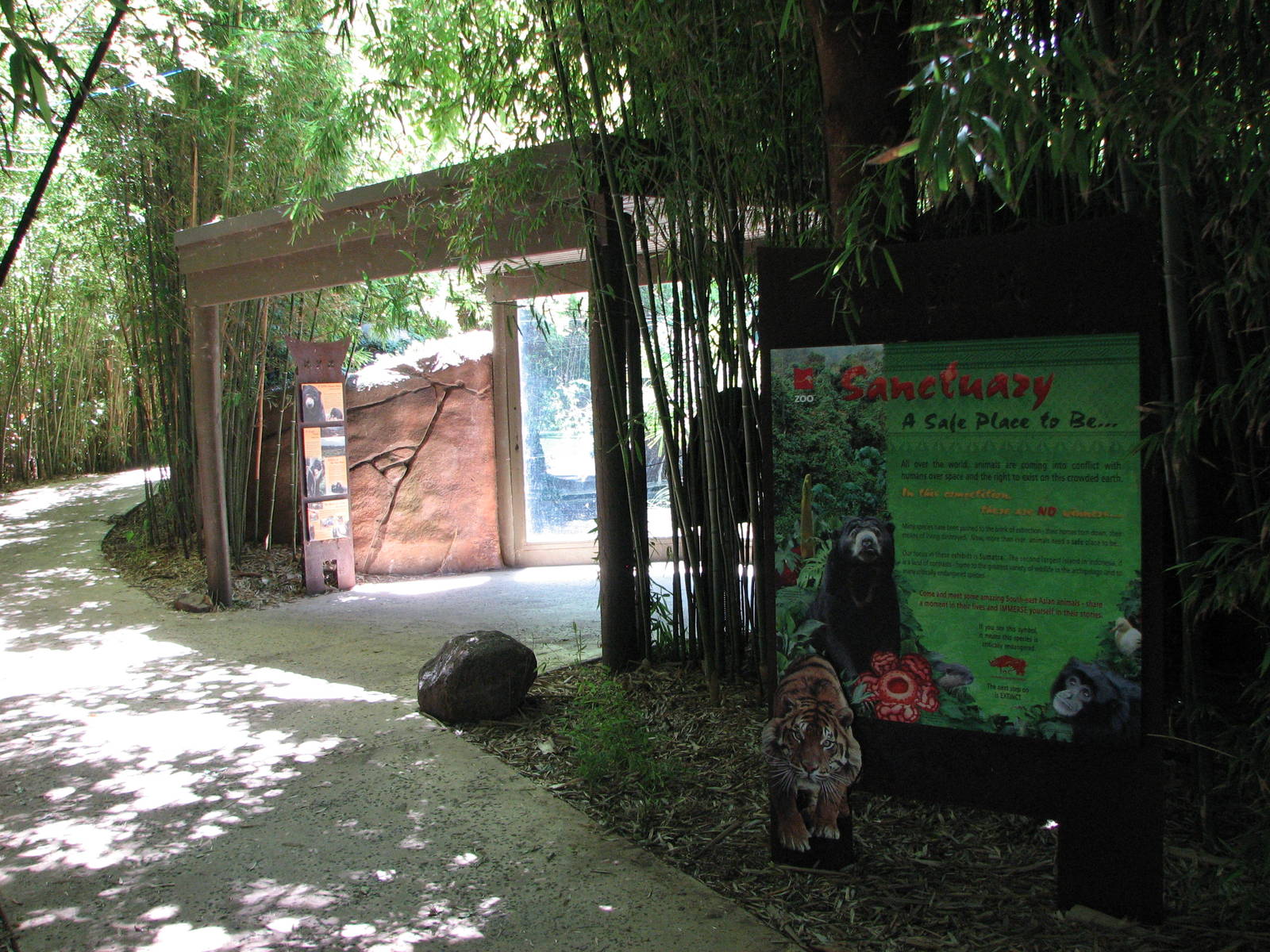 Adelaide Zoo 2008 - Viewing window into the Malayan Sun Bear exhibit
