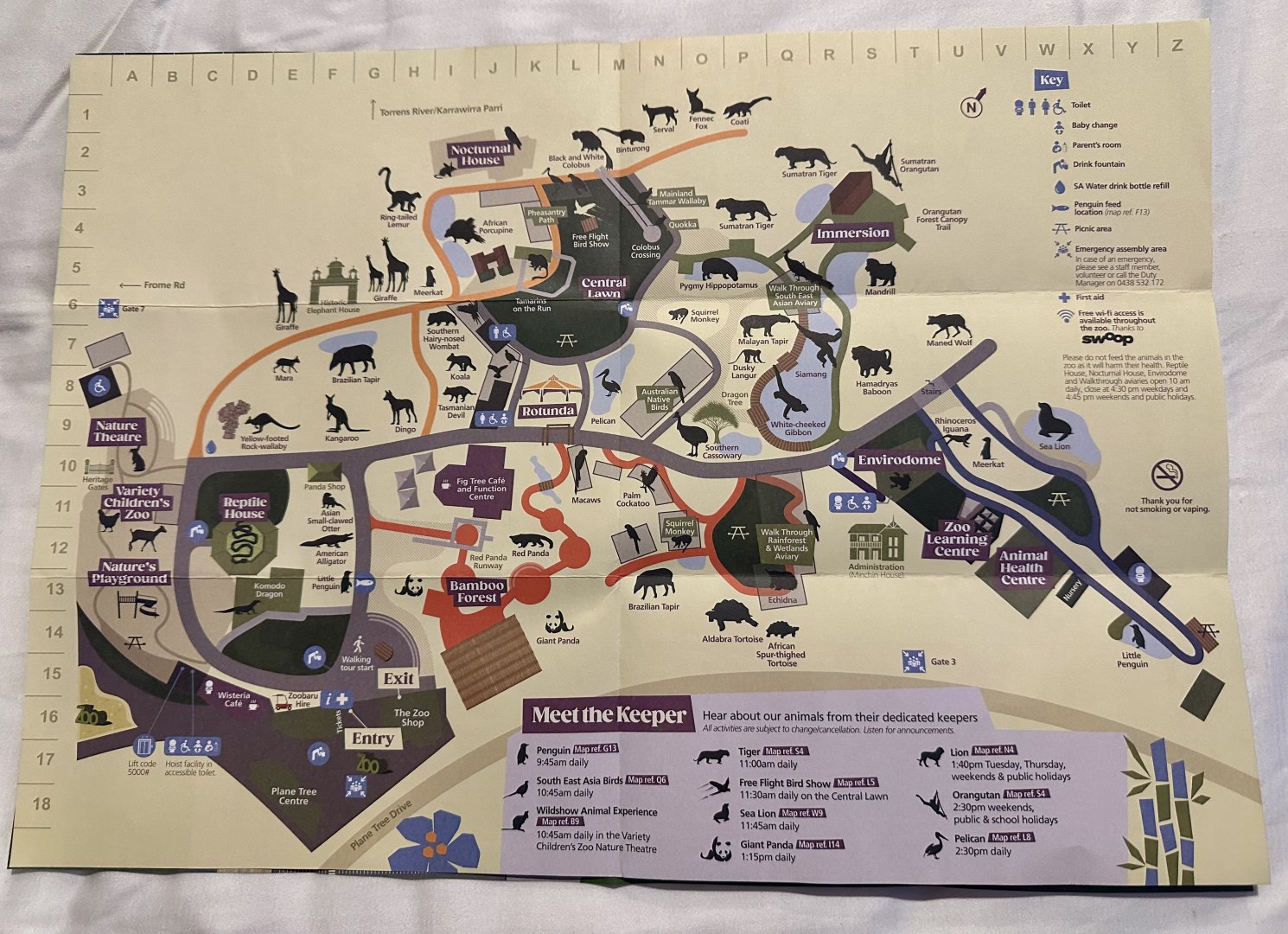 Adelaide Zoo Map (2024)