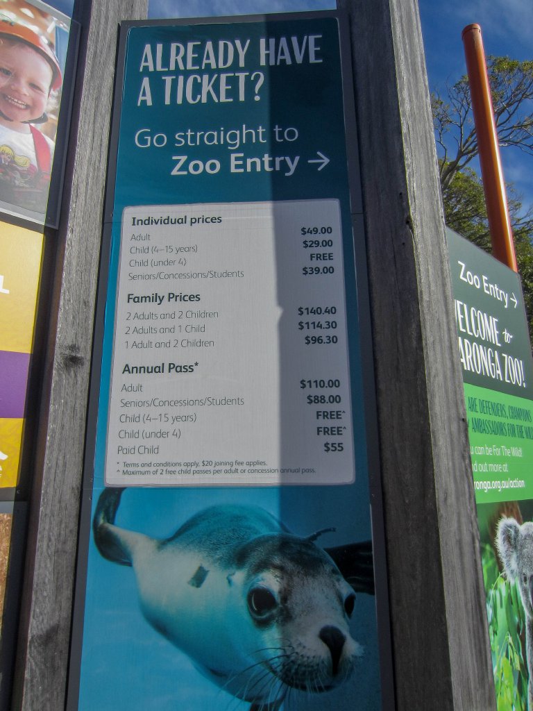 Admission prices June 2021