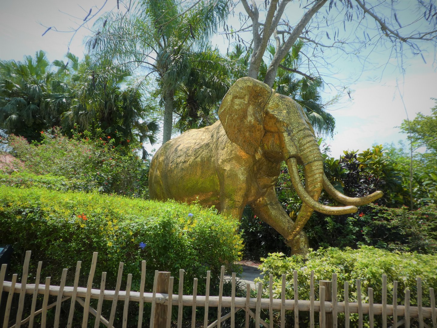 Africa - Golden Elephant Sculpture
