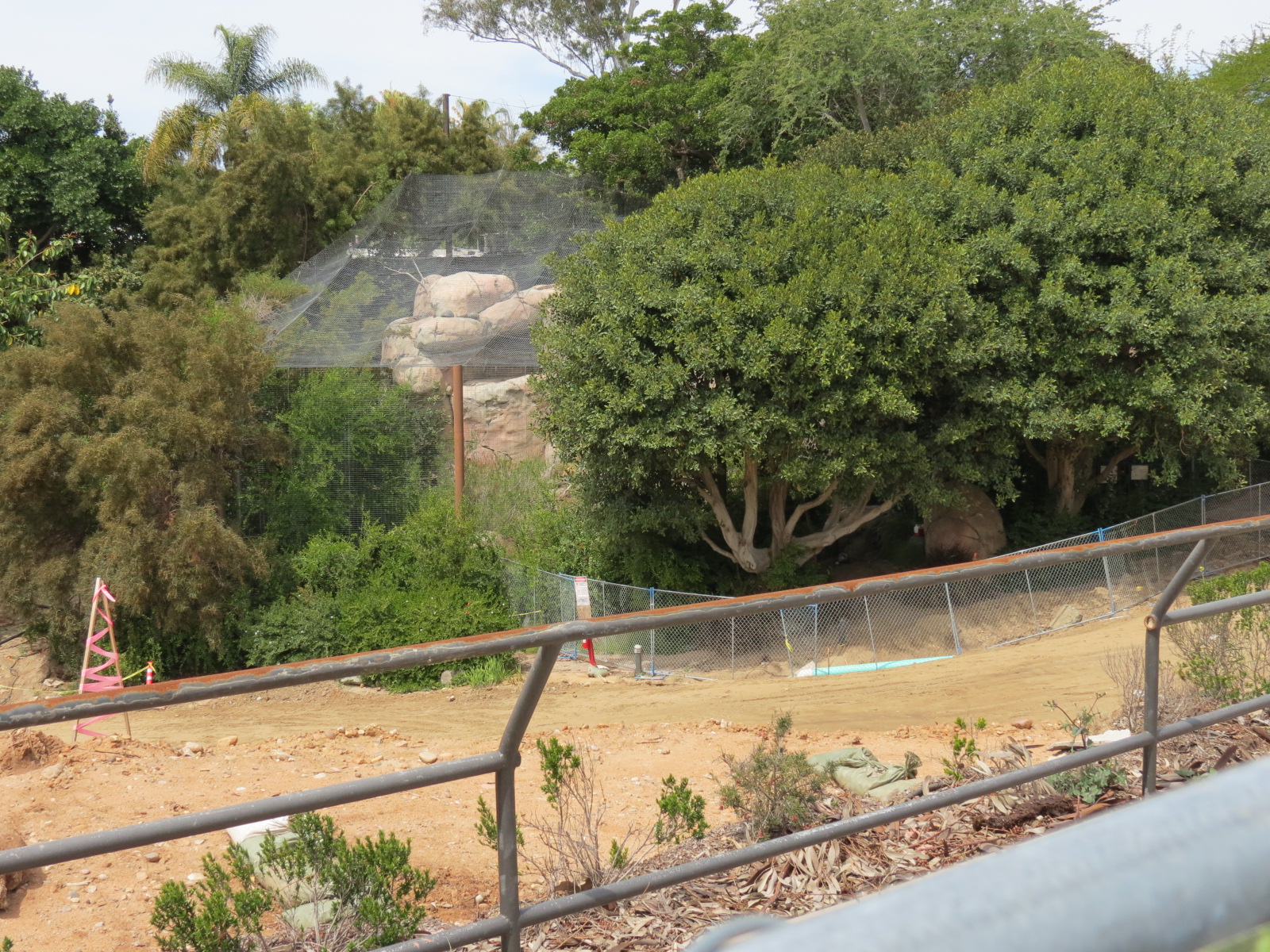 Africa Rocks Construction - View of Kopje Exhibit from Bus Road