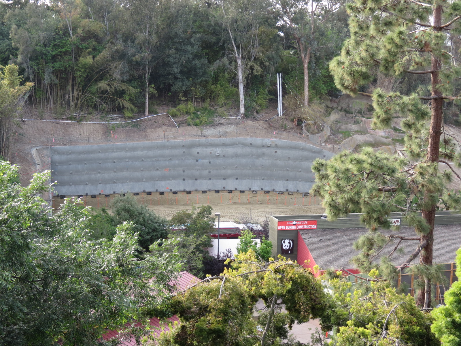 Africa Rocks Construction - View of Lower Canyon from Owens Aviary Area