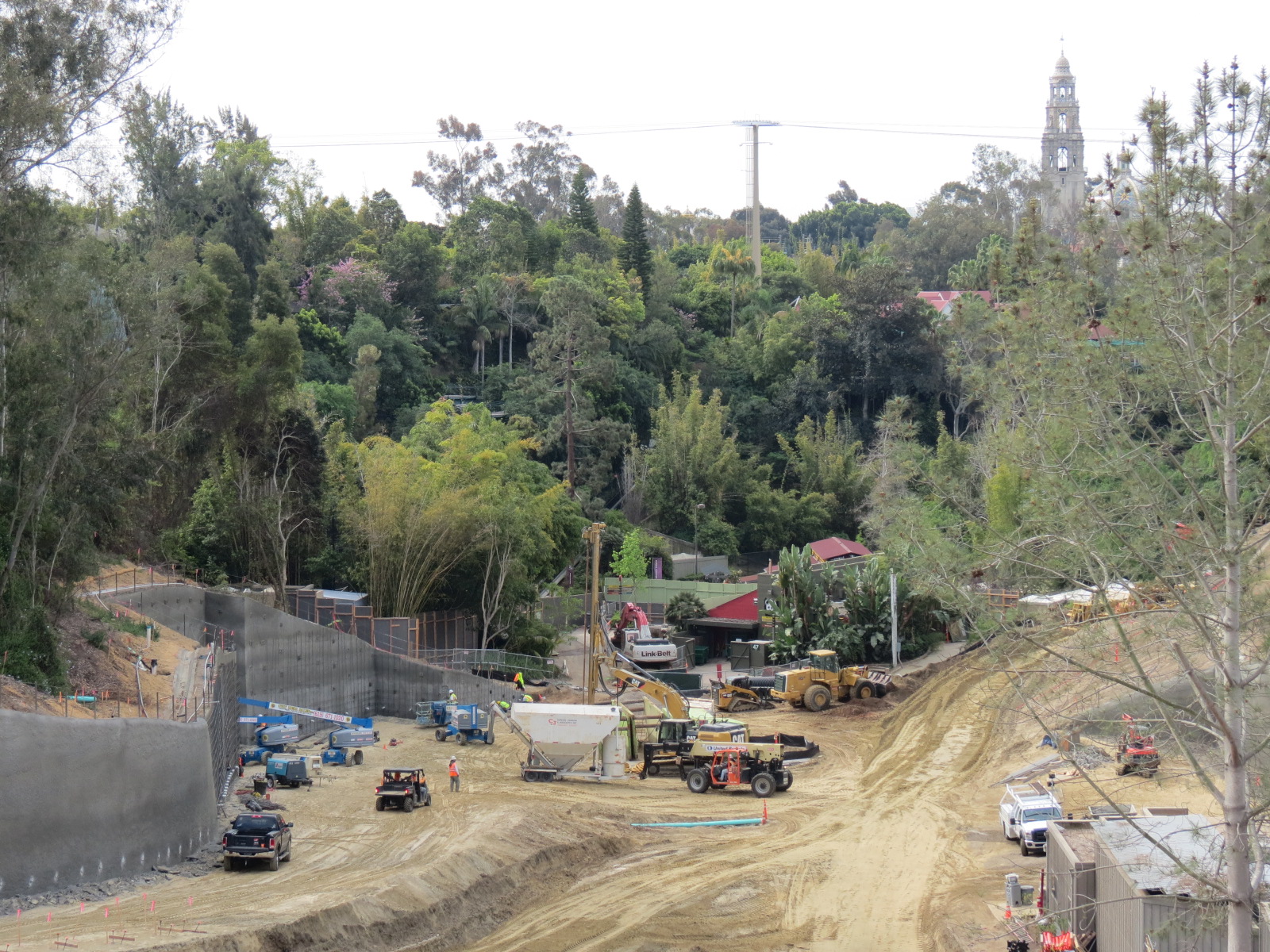 Africa Rocks Construction - View of Lower Canyon from Sabertooth Grill Terr