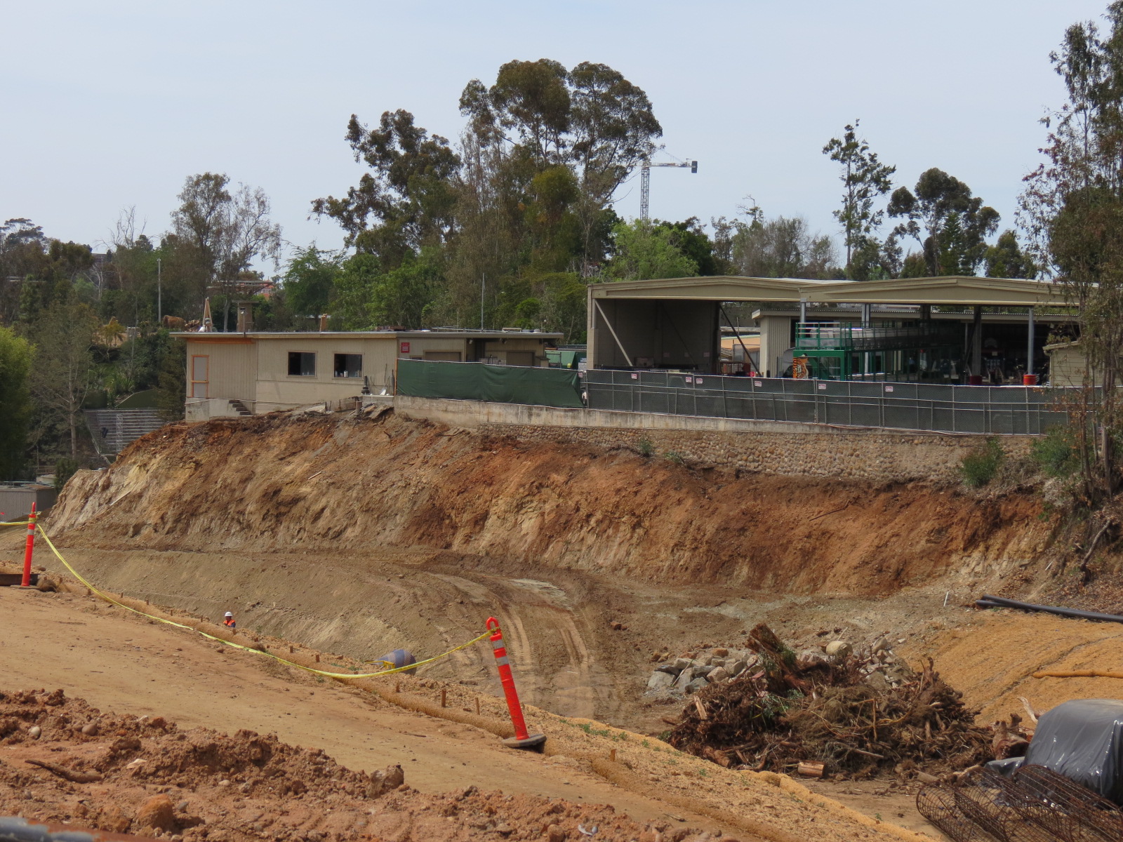 Africa Rocks Construction - View of Maintenance Yard from Bus Road
