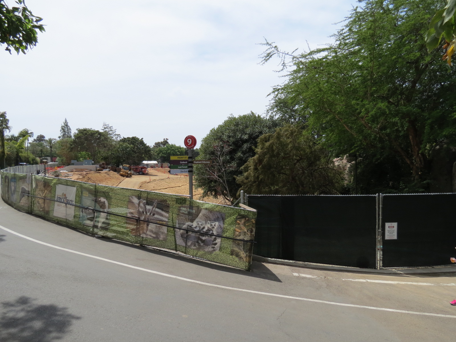 Africa Rocks Construction - View of Upper Canyon Construction Entrance
