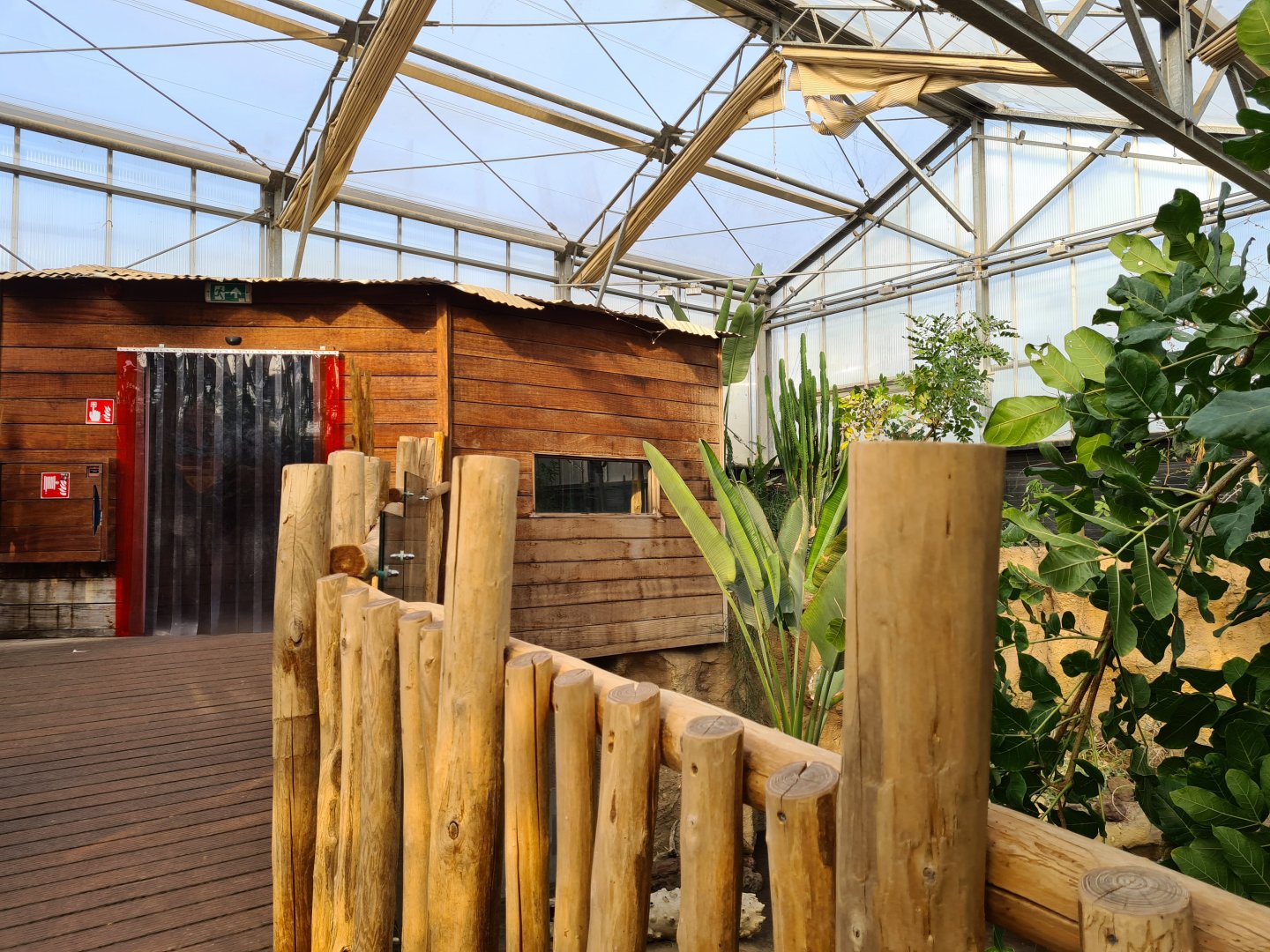 Africa - Viewing hut in Crocodile river greenhouse