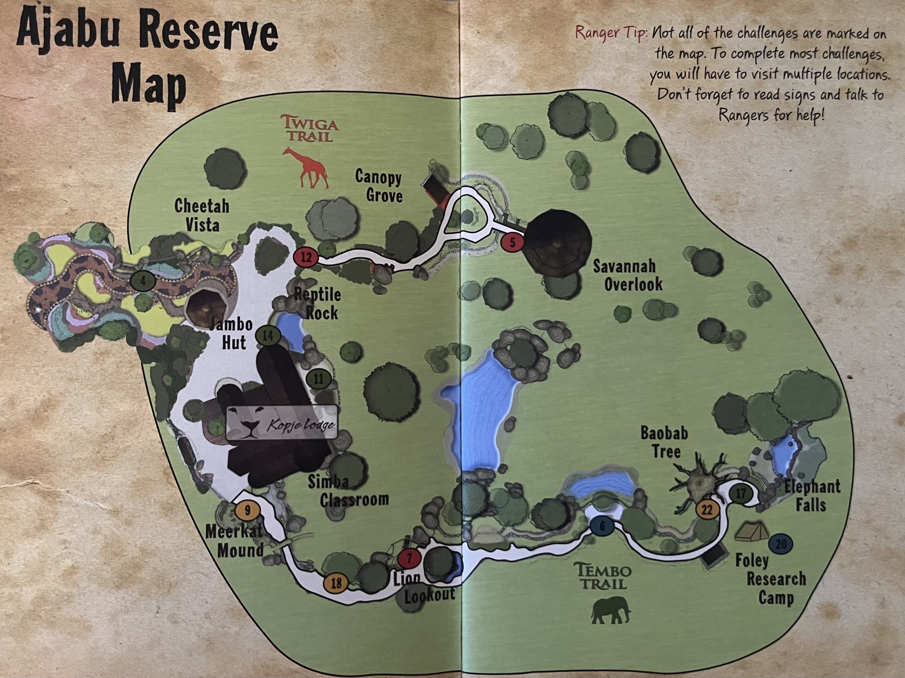 African Adventure Map - 2015