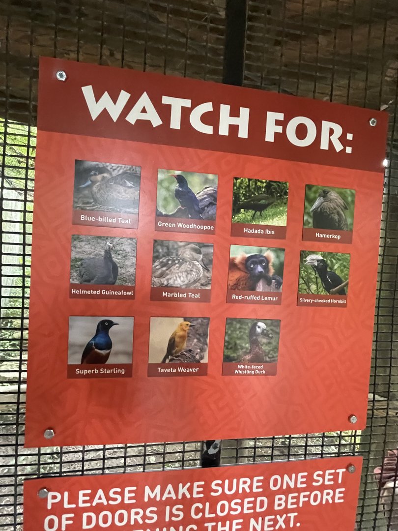 African Aviary Signage
