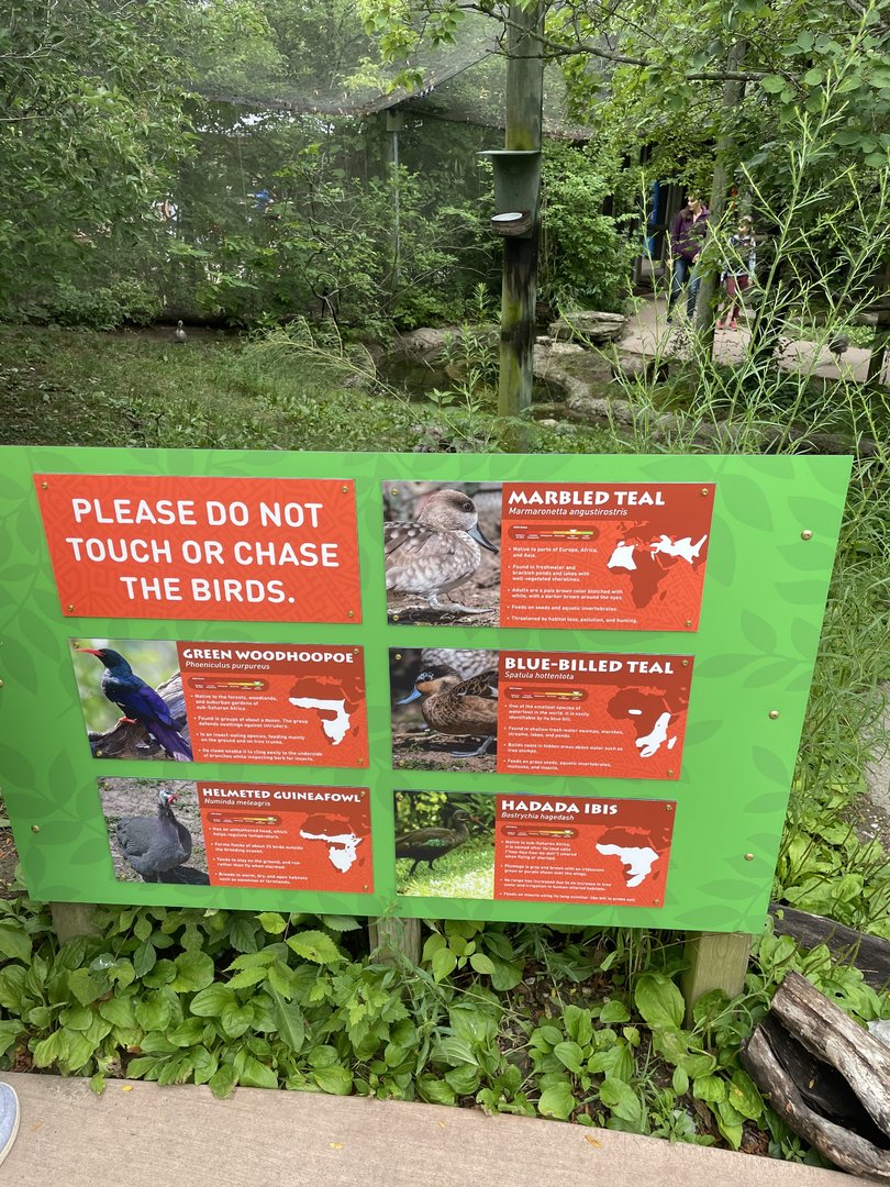 African Aviary Signage