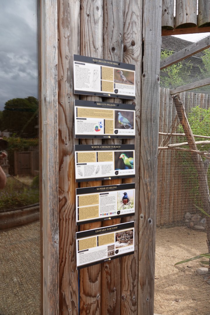 African aviary species signage