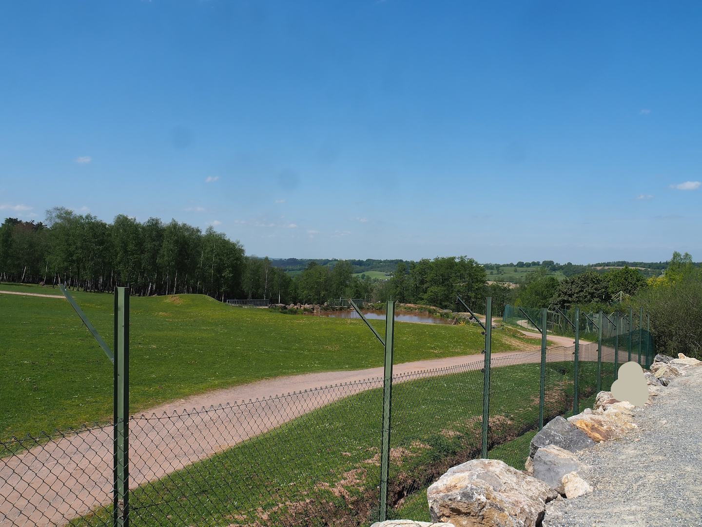 African drive-through safari exhibit seen from the walking section, 2023-05-19