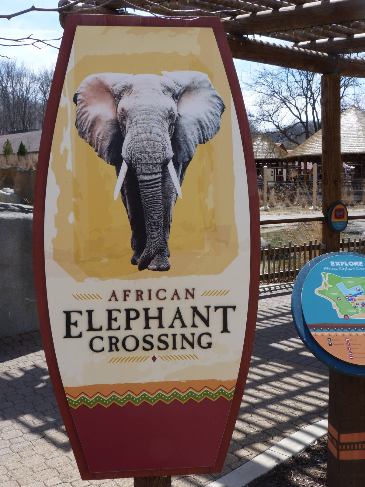 African Elephant Crossing sign