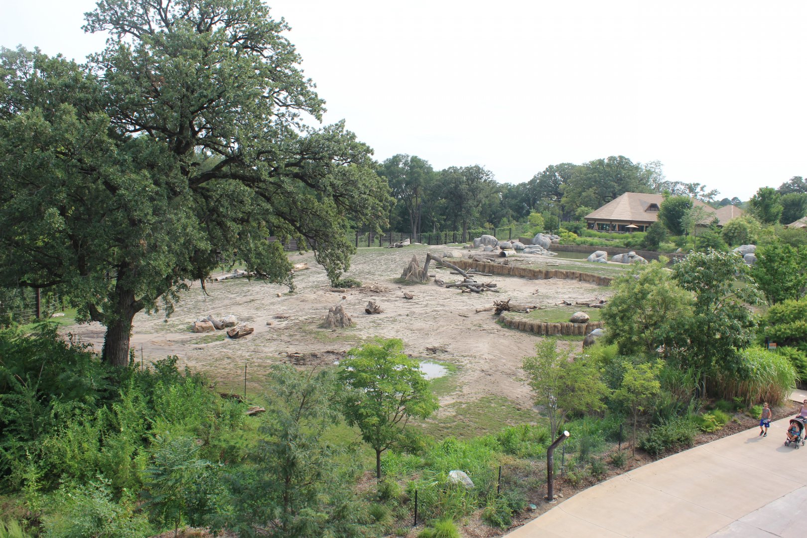 African Elephant & Plains Zebra Exhibit (North Habitat)  - African Grasslands (View from Skyfari)