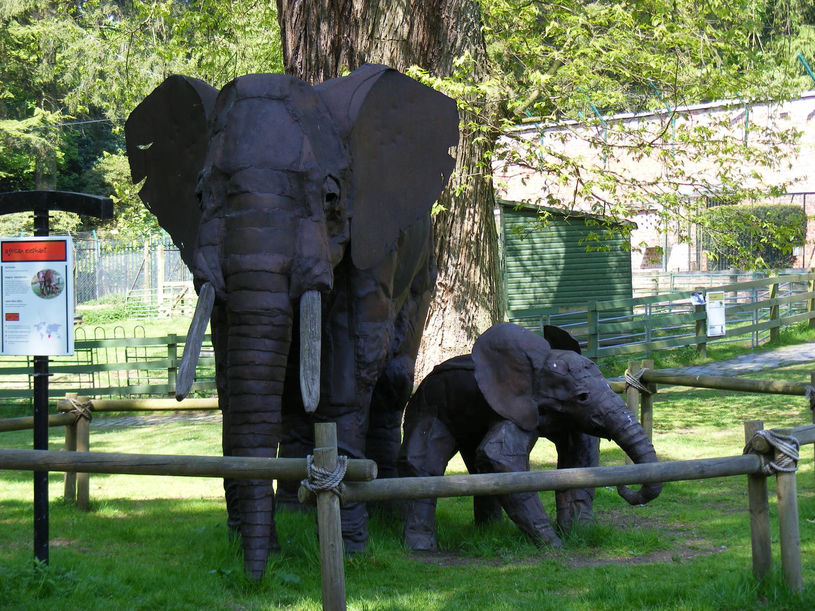 African elephant statues at Camperdown Wildlife Centre, 18 May 2010