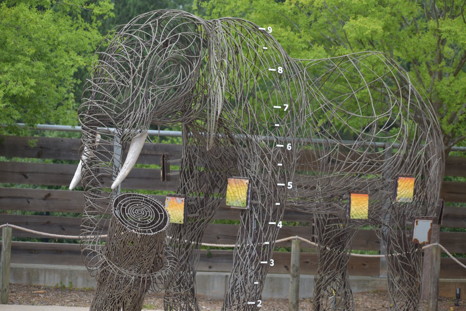 African Elephant Wire Statue