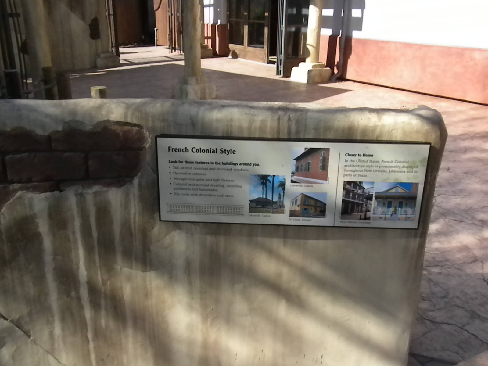 African Forest - French colonial architecture sign