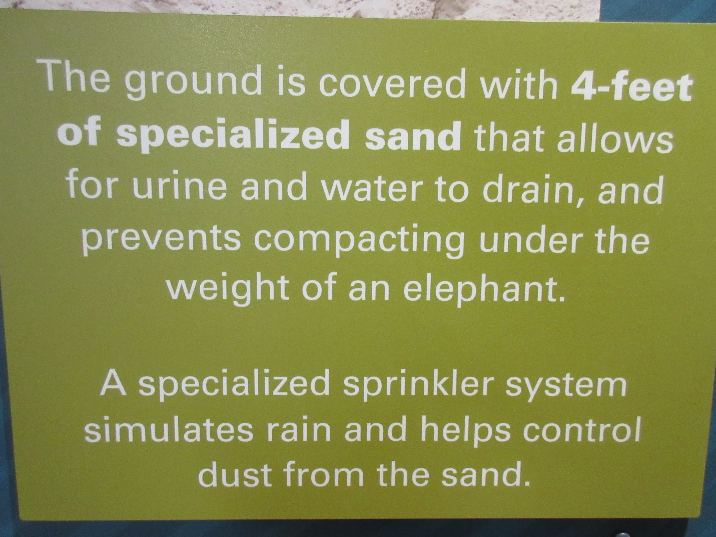 African Grasslands - Elephant Barn Sign