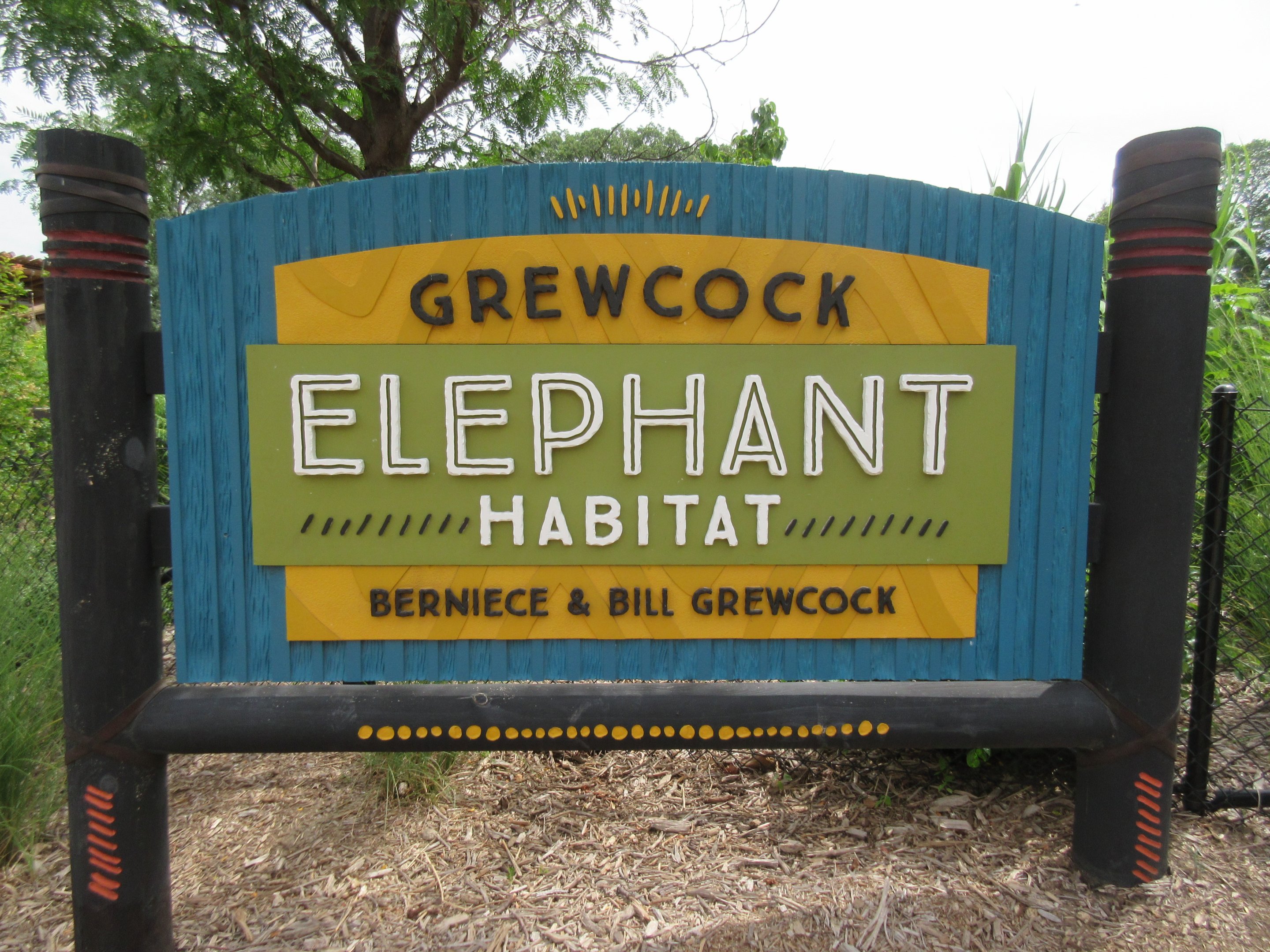 African Grasslands - Elephant Exhibit Sign