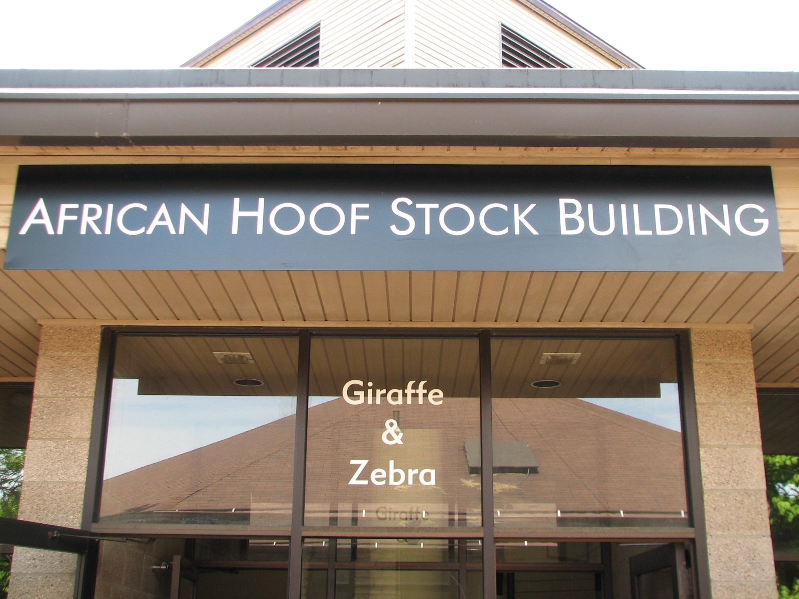 African Hoofed Stock - Giraffe and Zebra Building Entry