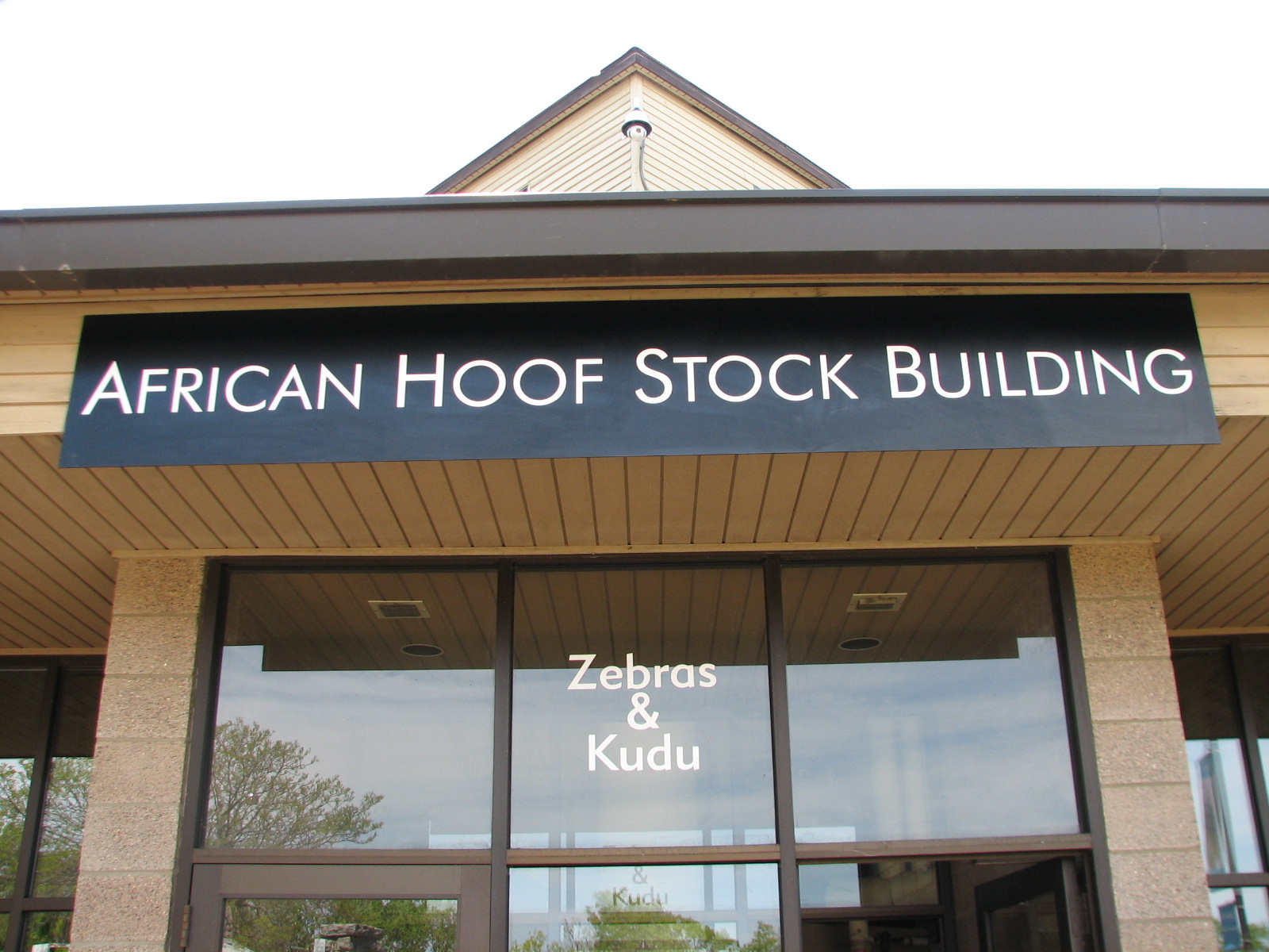 African Hoofed Stock - Zebra and Lesser Kudu Building Entry