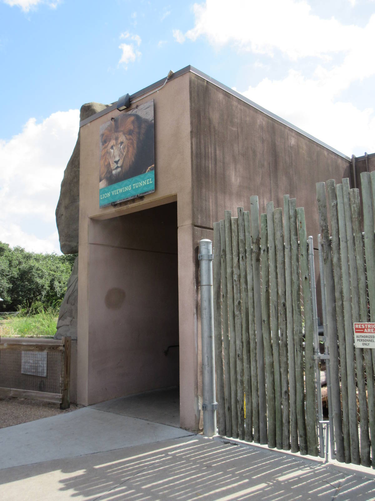 African Lion Exhibit - Viewing Tunnel Entrance
