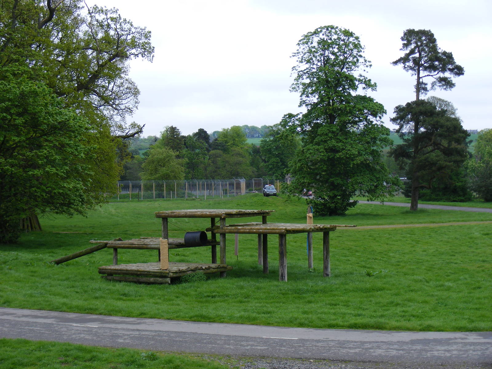 African lion reserve at Blair Drummond Safari Park, 19 May 2010