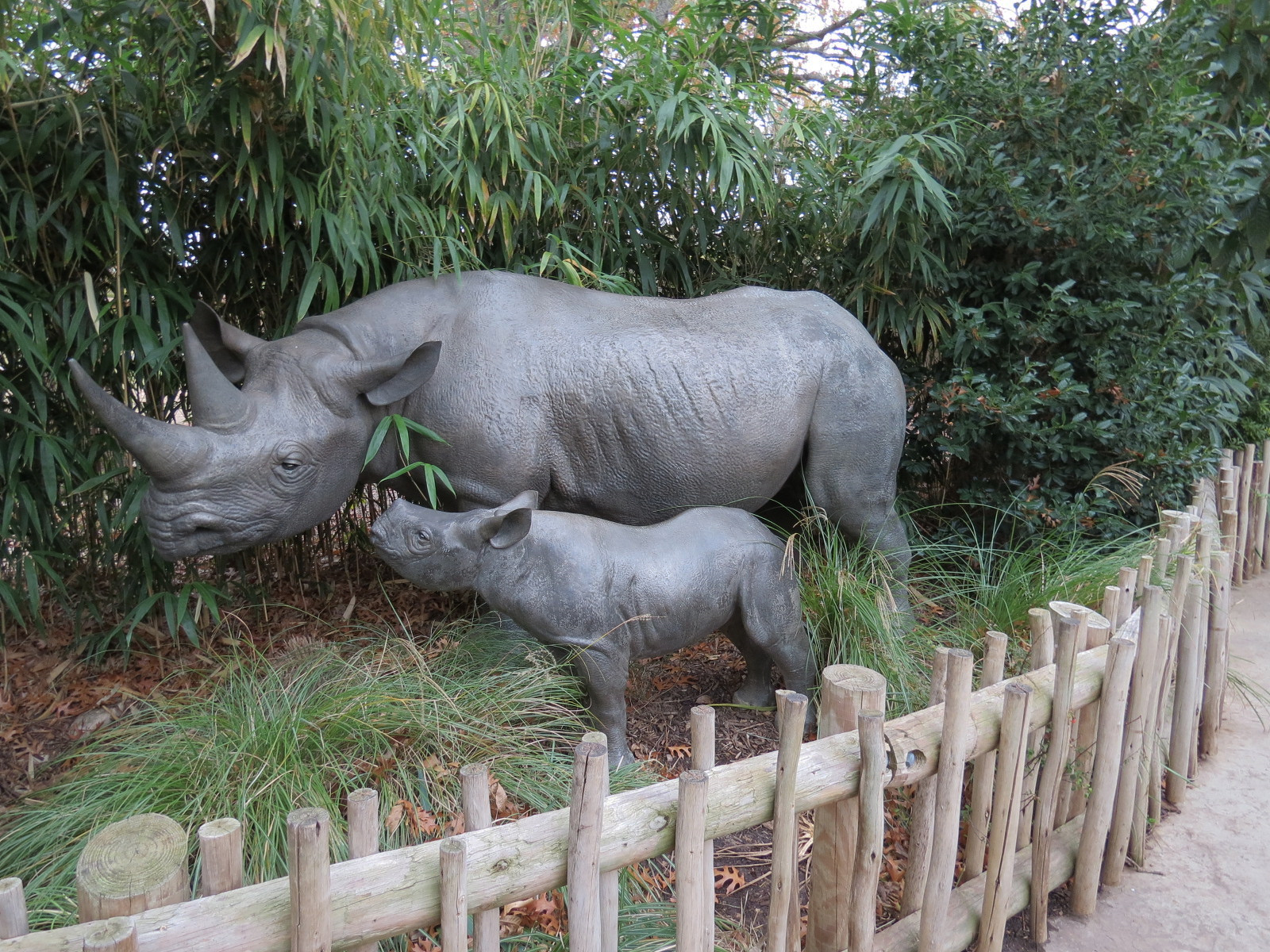 African Savanna - Black Rhinoceros Statue