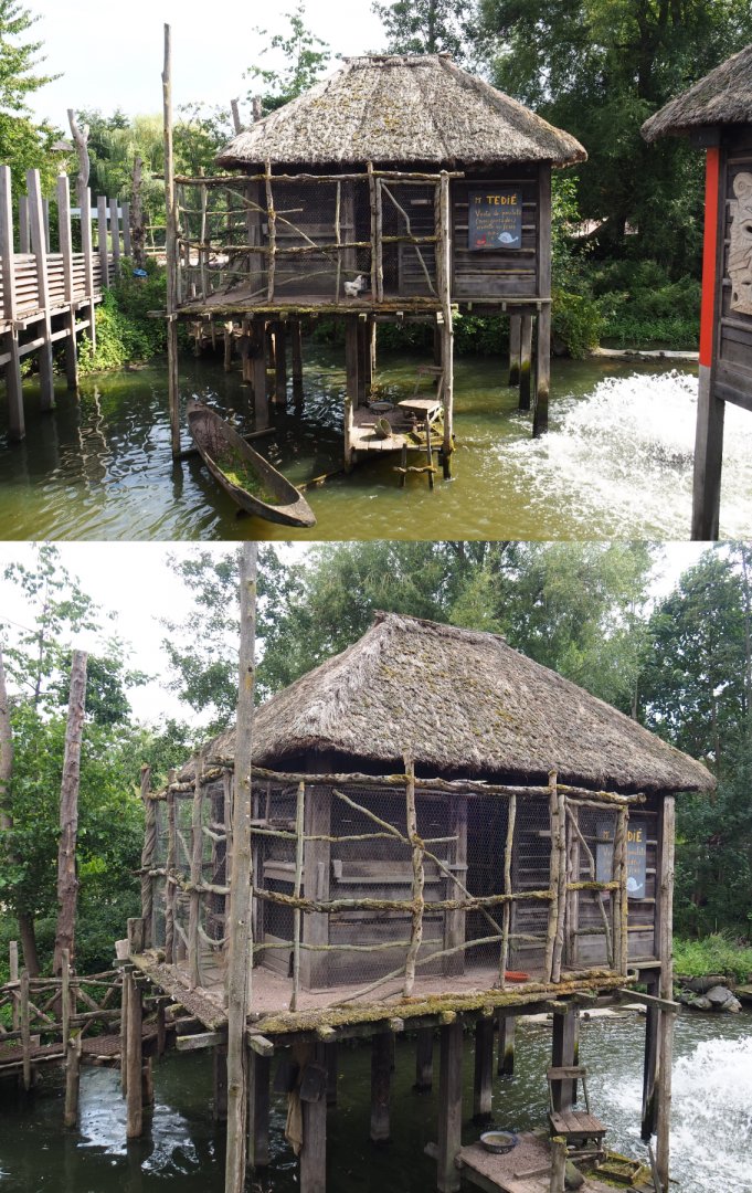 African stilt village chicken coop hut, 2020-09-02