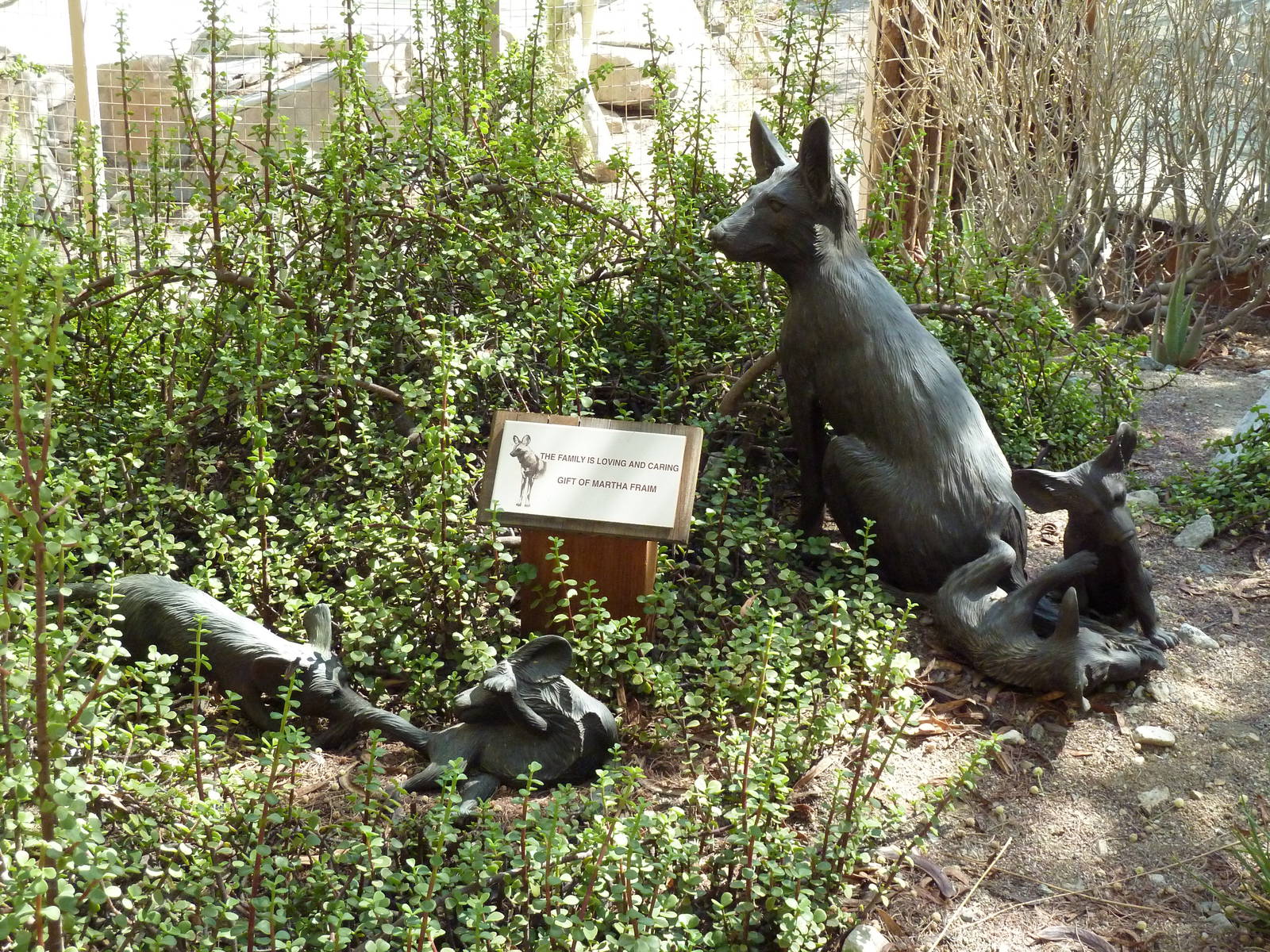 African Wild Dog Statues