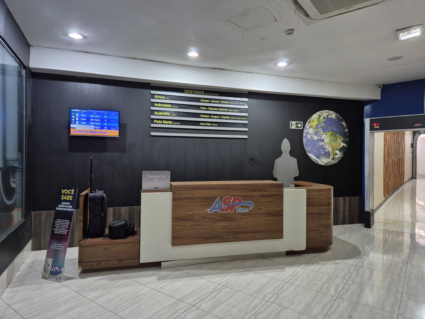 Airport boarding room on the way to Africa