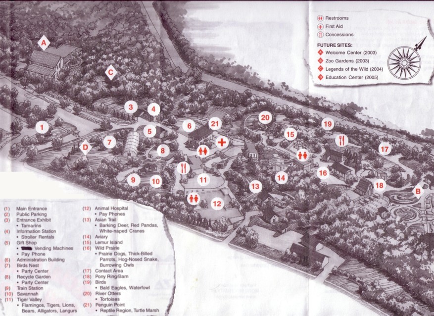 Akron Zoo 2002 Map