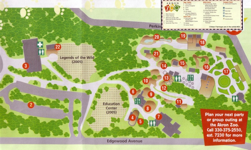 Akron Zoo 2004 Map