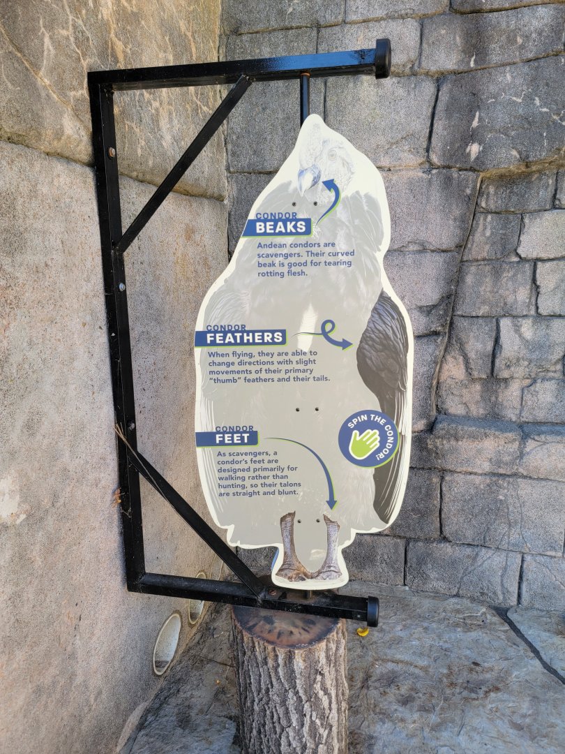 Akron Zoo - Andean condor sign