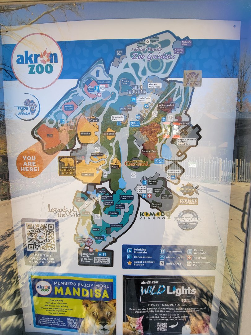 Akron Zoo - Current map November 2023