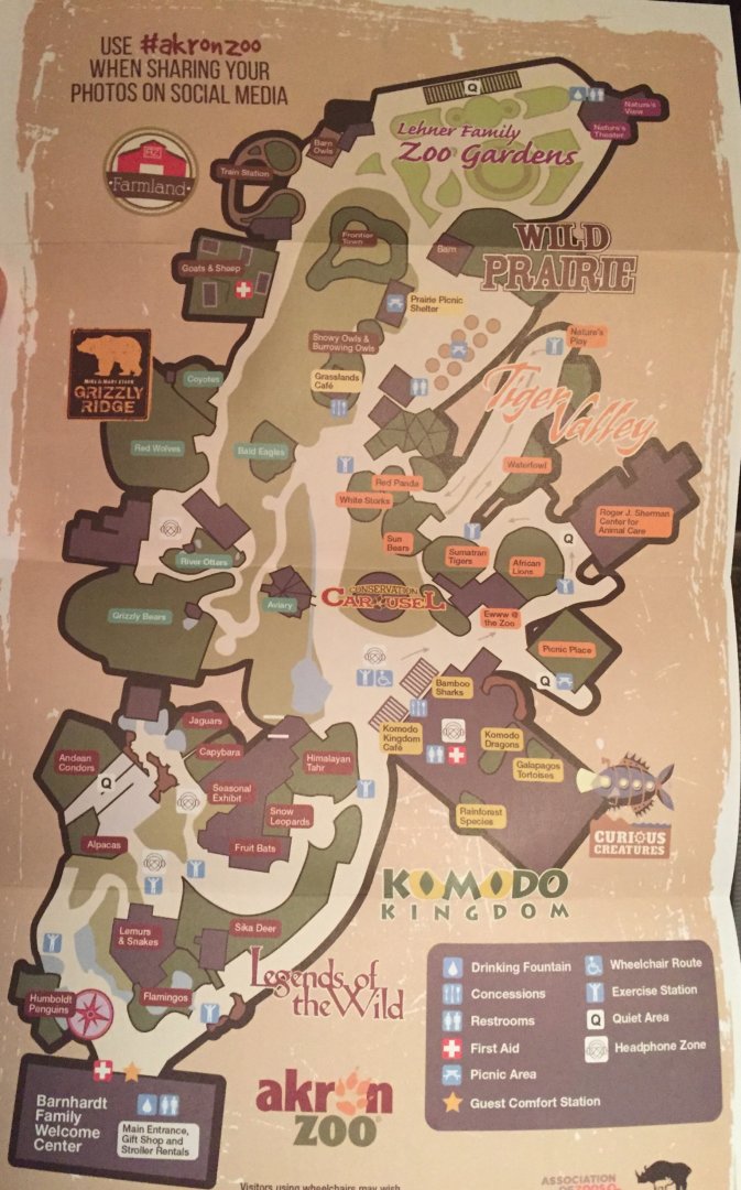 Akron Zoo Fall ‘17/Winter ‘18 Map