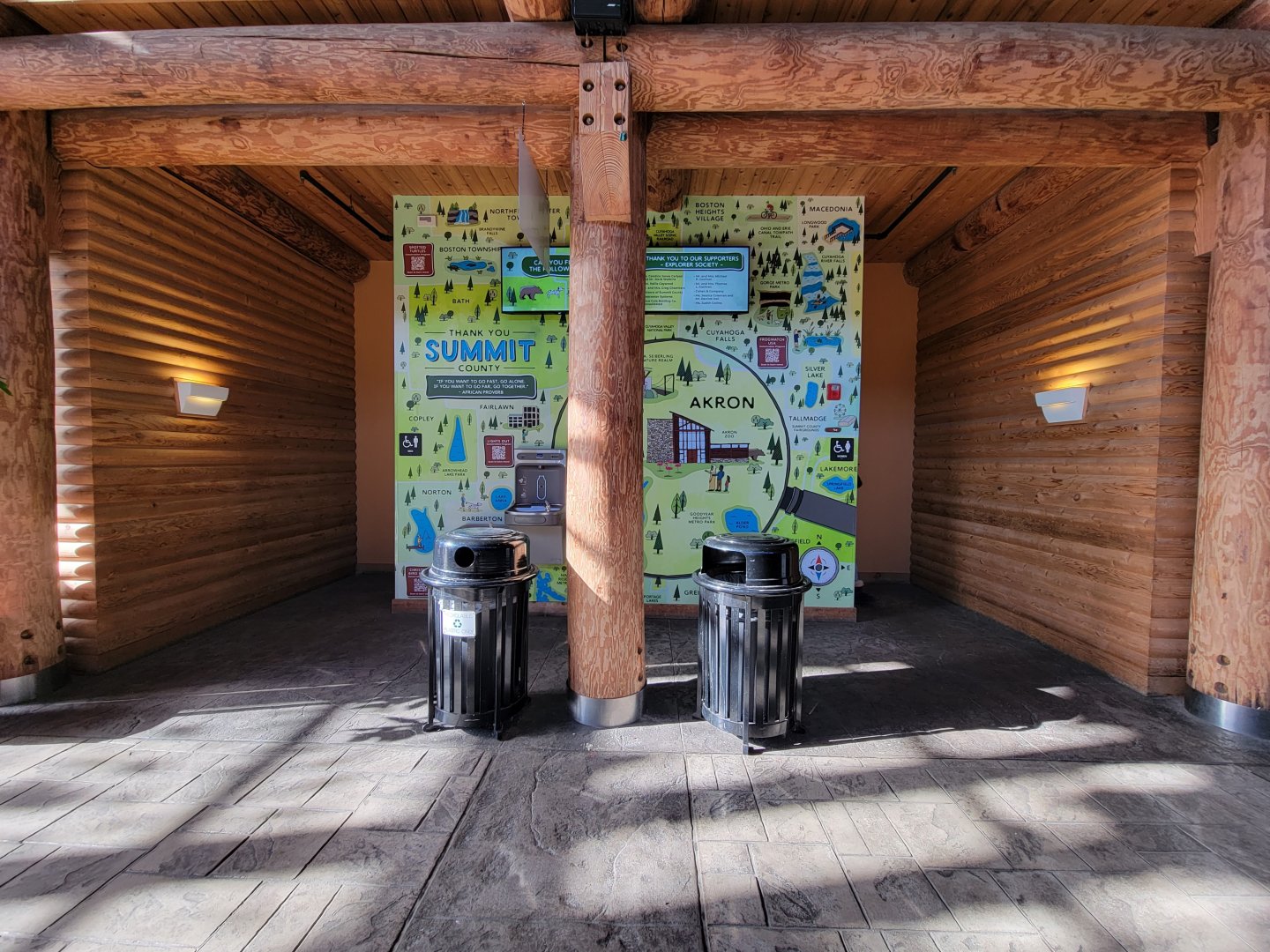 Akron Zoo - Map mural inside entrance building