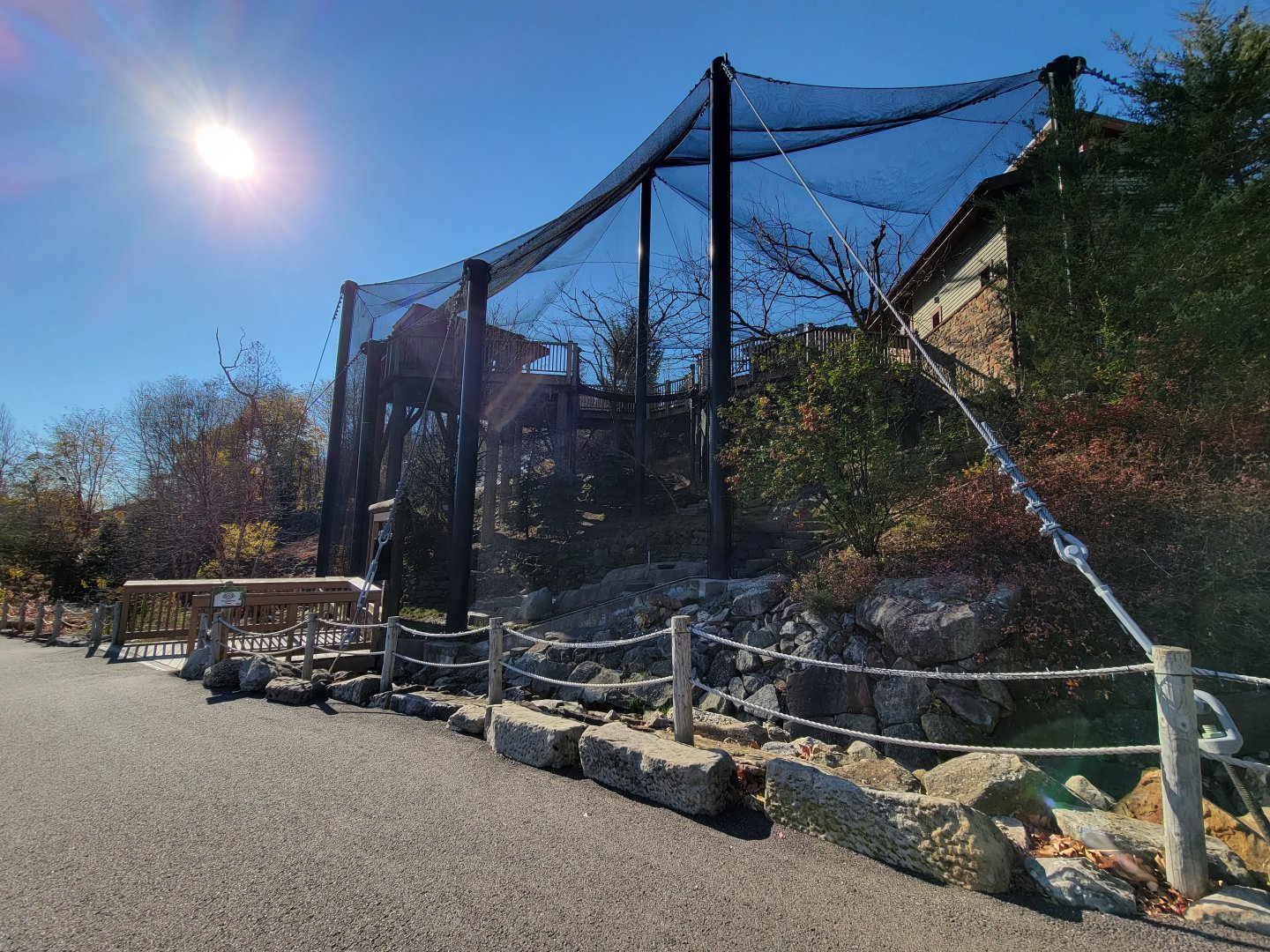 Akron Zoo - Native aviary from lower path