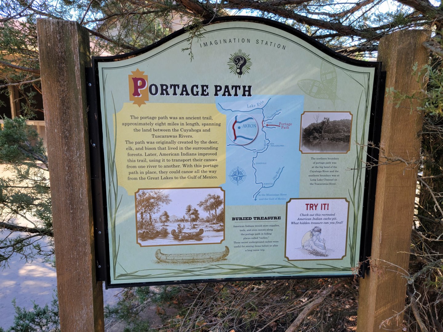 Akron Zoo - Portage Path sign