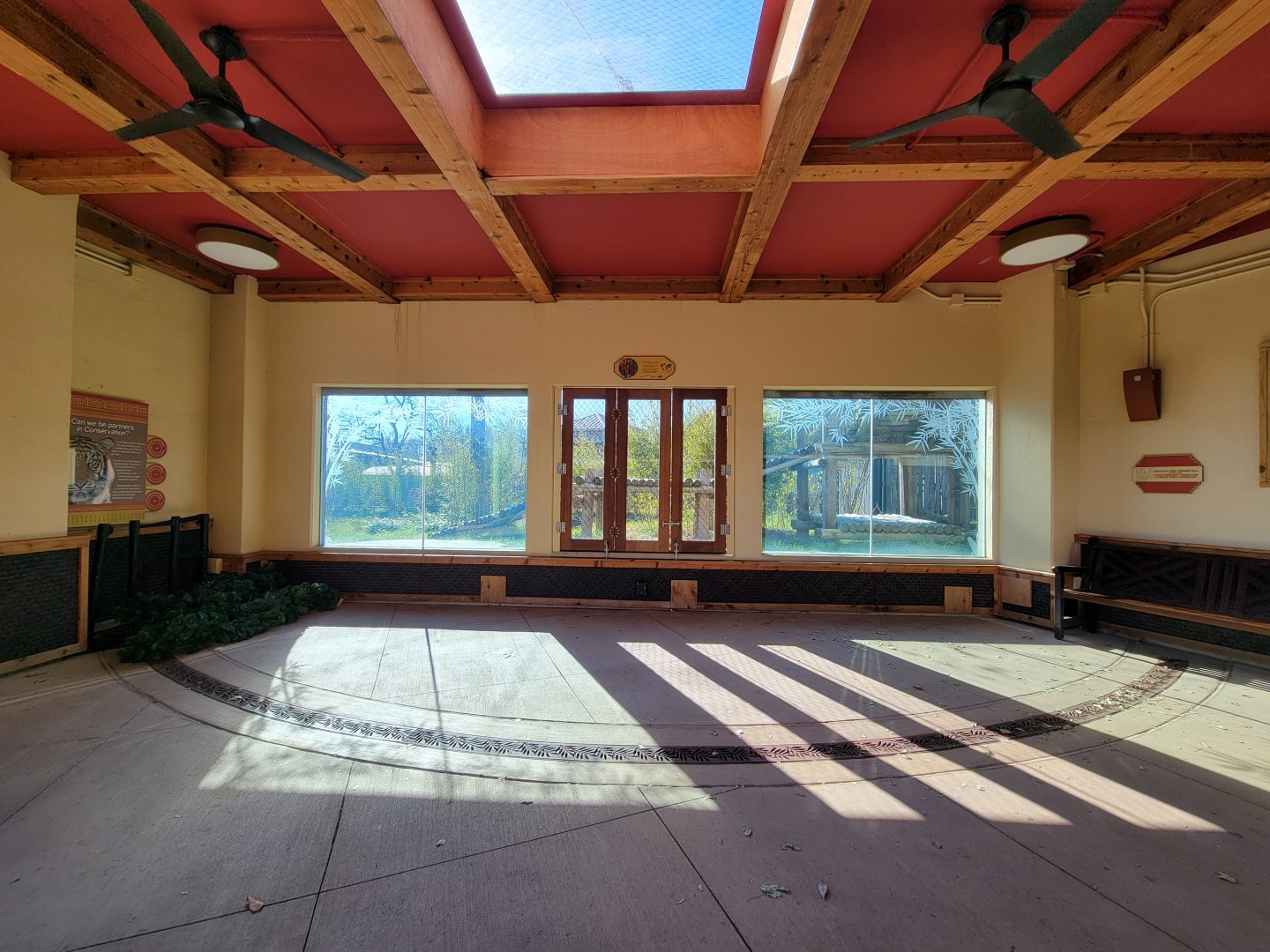 Akron Zoo - Sumatran tiger exhibit, lower area of seated viewing
