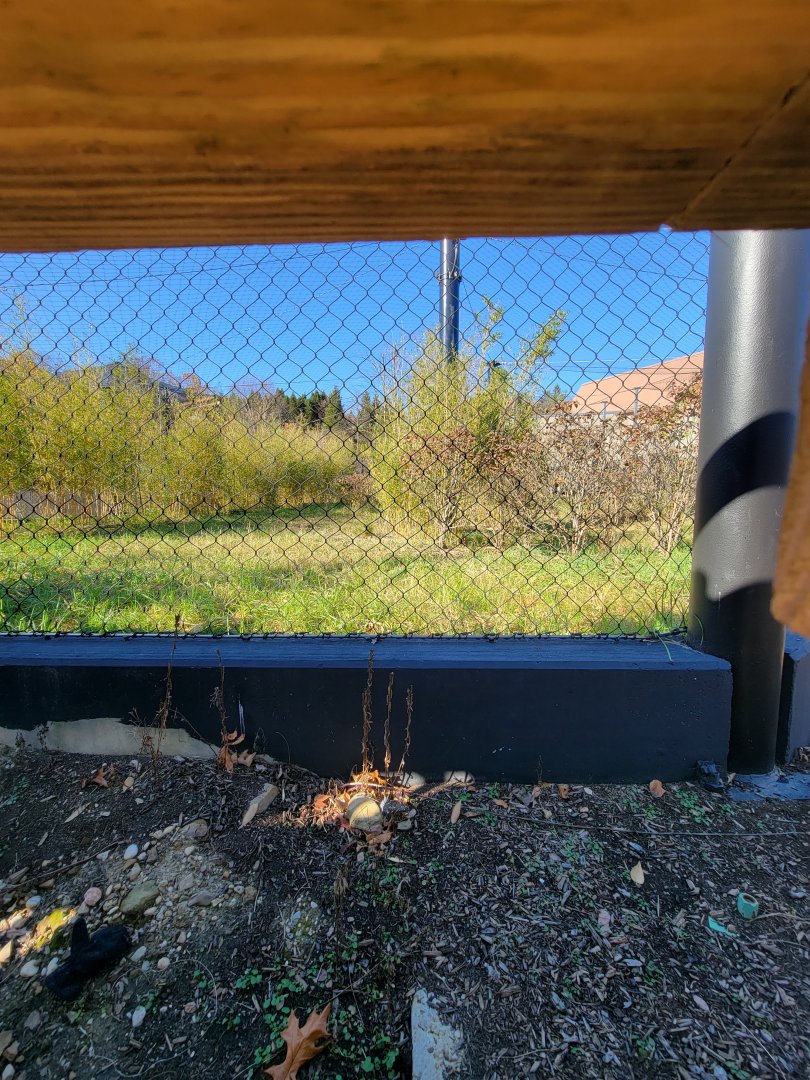 Akron Zoo - View through windows at first tiger viewing spot