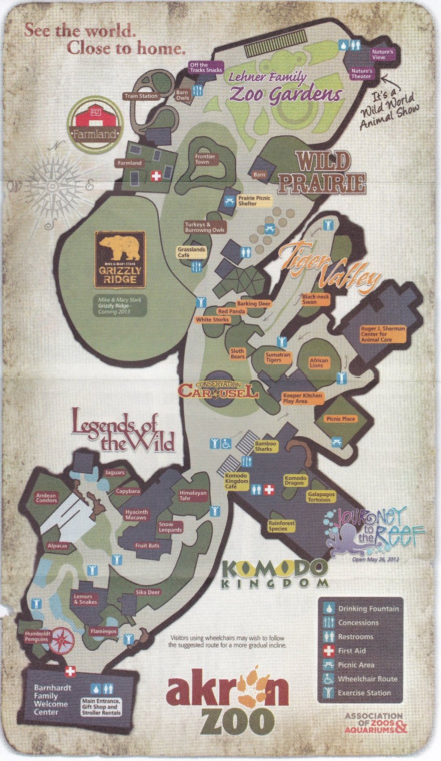 Akron Zoo's Spring/Summer 2012 Map